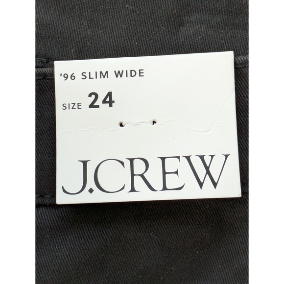 J. Crew Sailor Slim‎ Wide Leg Chino Pants Womens Size 24 Black NWT $118 BY637 - Picture 5 of 7